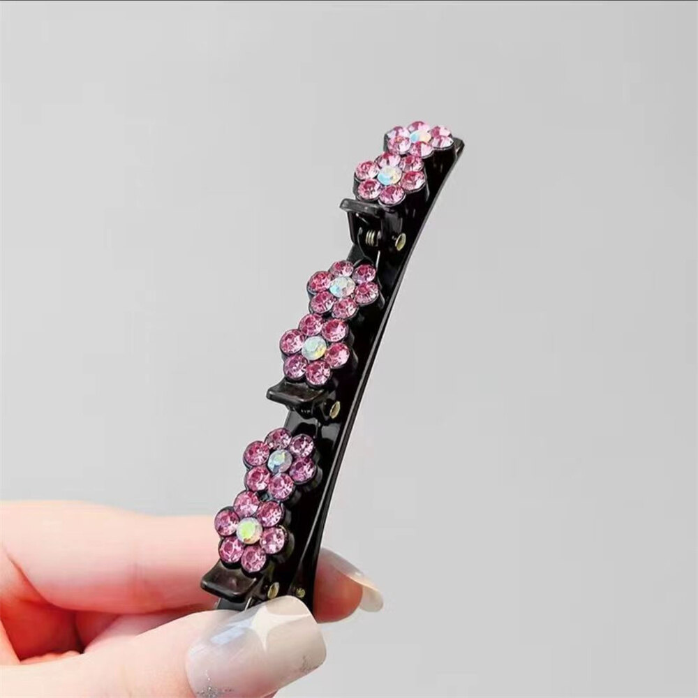 Styling Tools Double Bangs Women Fashion Sparkling Braided Stone