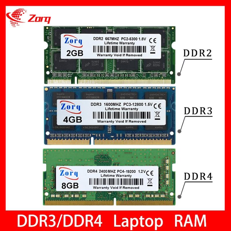 6 Zorq DDR2 DDR3 DDR4 RAM 2GB 4GB 8GB 16GB SO