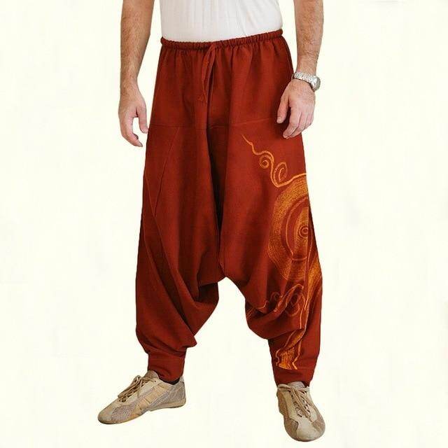 Men's Casual Elastic Waist Baggy Hippie Yoga Harem Pants Men Baggy Hippie Boho Gypsy Aladdin Hippie Boho Aladdin Alibaba Harem
