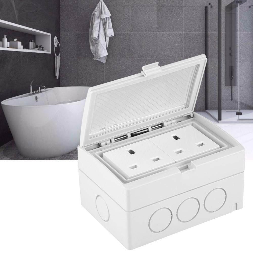 IP55 Chống Nước 2 Ổ Cắm Gắn Tường Cắm Ổ Cắm (Cắm ANH QUỐC)