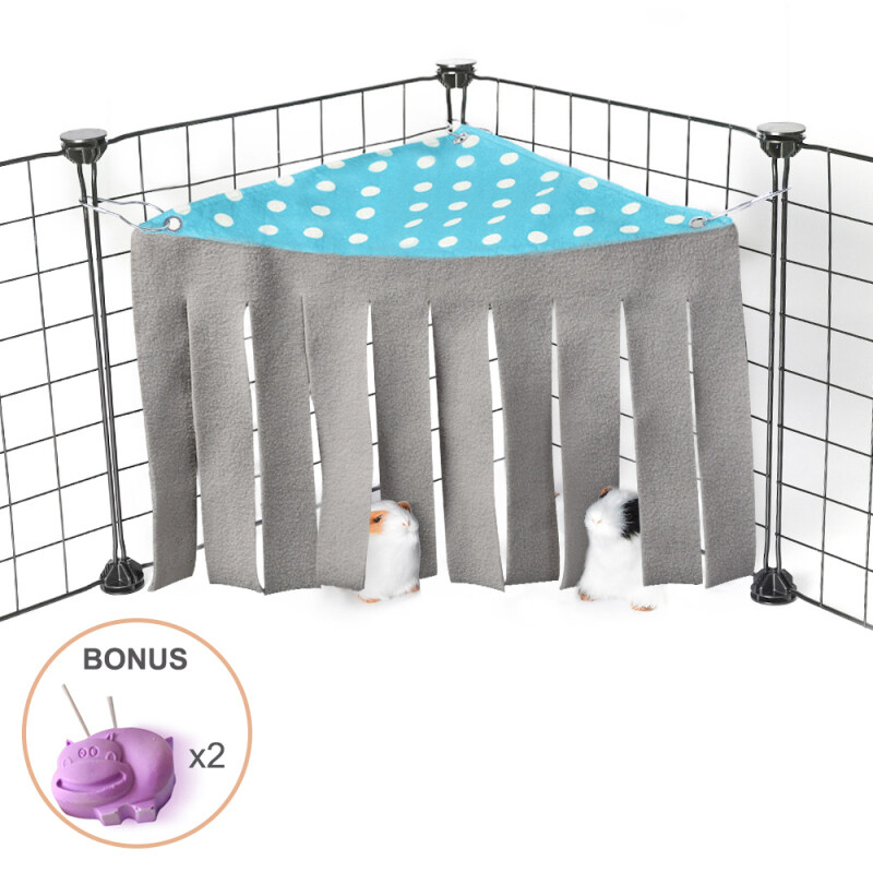 Võng Cho Chuột Hamster Góc Tassels Lông Cừu Xa Xôi Cho Guinea Lợn Thỏ Thú Cưng Ẩn Với Hai Đá Mài
