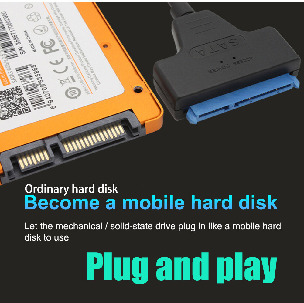 EL Style Cáp Usb Sata Đầu Nối Cáp Máy Tính Sata 3 Sang Usb 3.0 Cáp Chuyển Đổi Sata Usb 2.0 Hỗ Trợ Ổ Cứng Ssd Hdd 2.5 Inch 0620