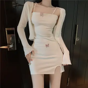 white short cardigan for dress
