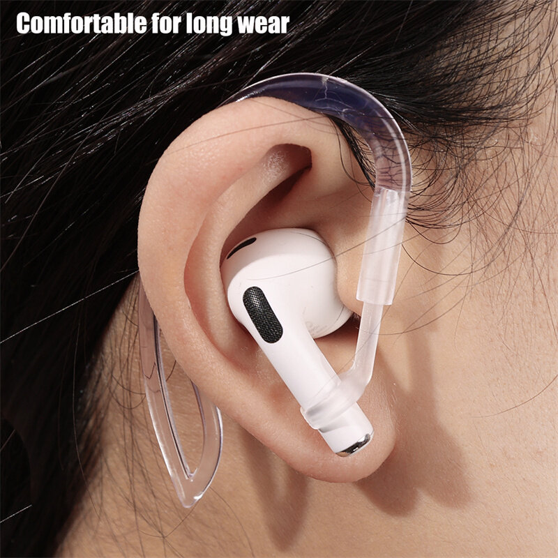 Móc đeo tai mềm trong suốt Tai nghe không dây đồ đựng bảo vệ chống rơi Tương thích với Apple Airpod 1 2 mũ trùm tai