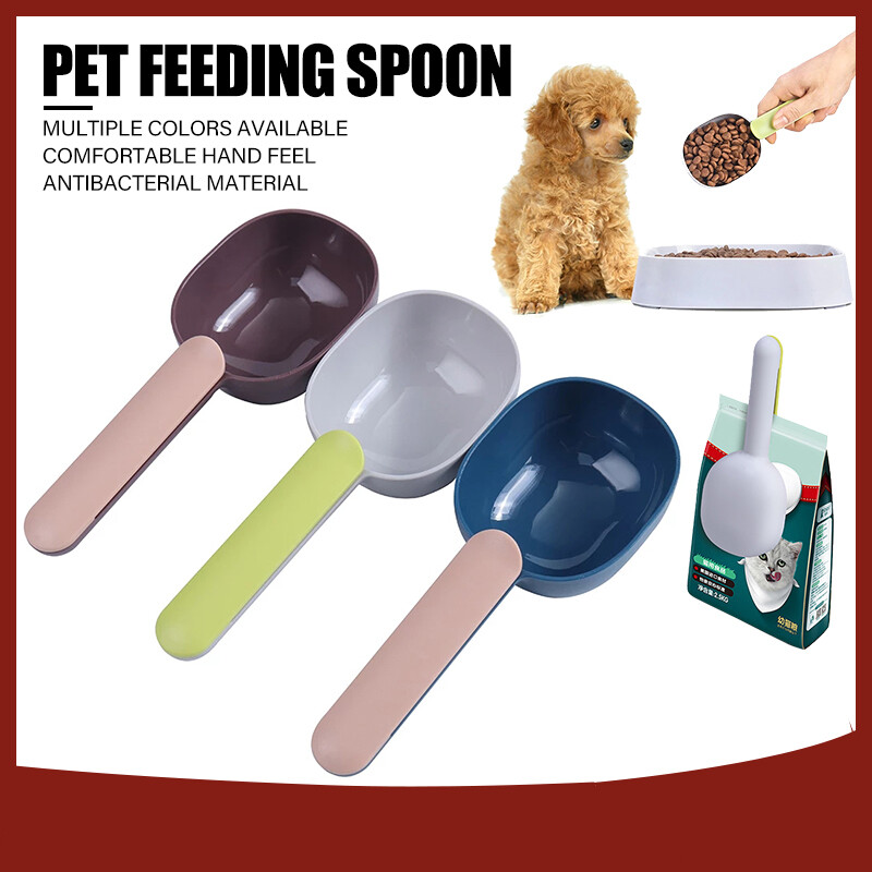 Dog Food Scoop Dog Cat Food Water Bowl Sealing Clip Silicone Collapsible Pet Bowl Dog Food Spoon
