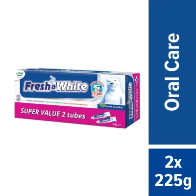 Fresh & White Toothpaste (Extra Cool Mint) Super Value Pack 2x225g
