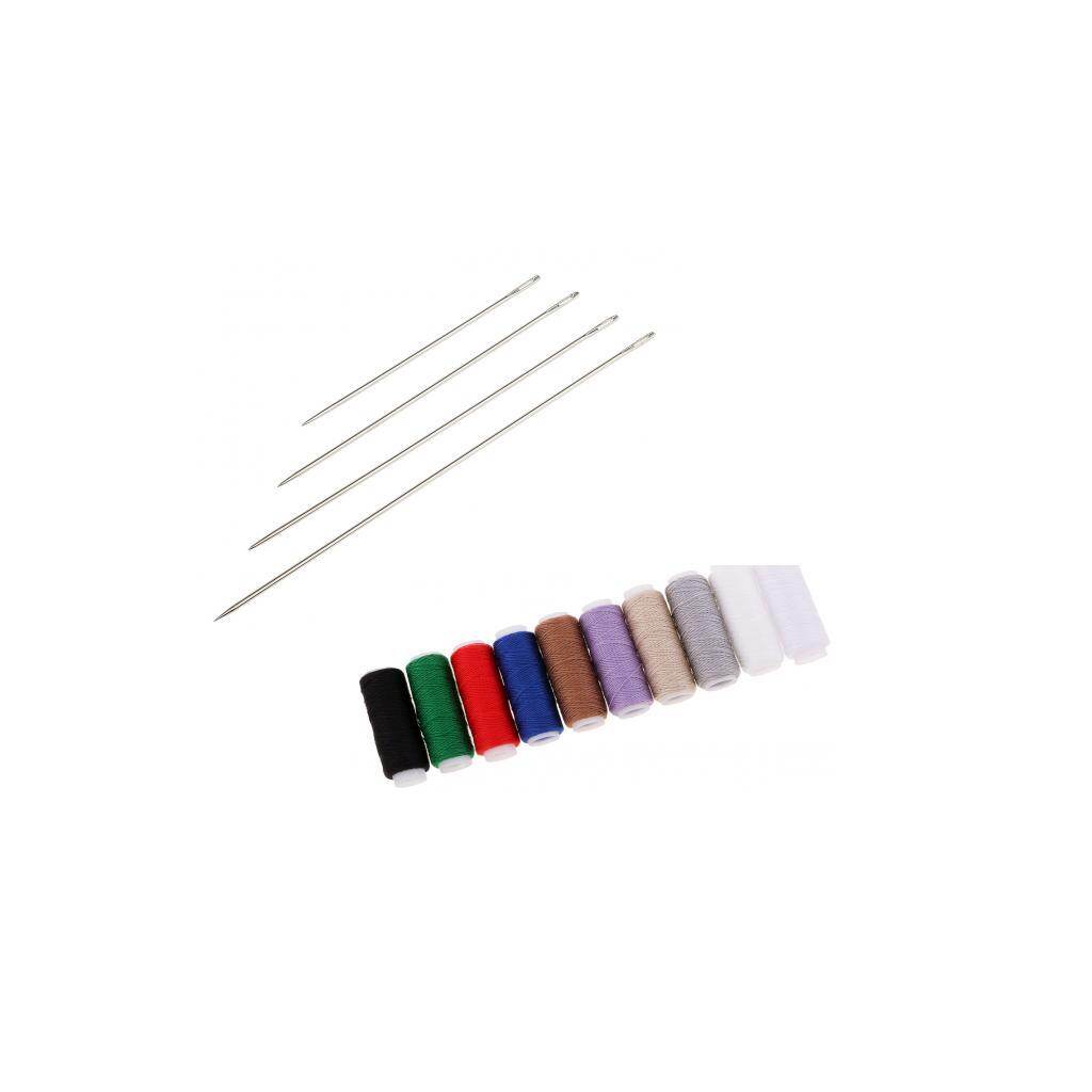 Blesiya 4 Assorted Sizes Hand Sewing Needles For Easy Threading Darning Binding Bank Voucher