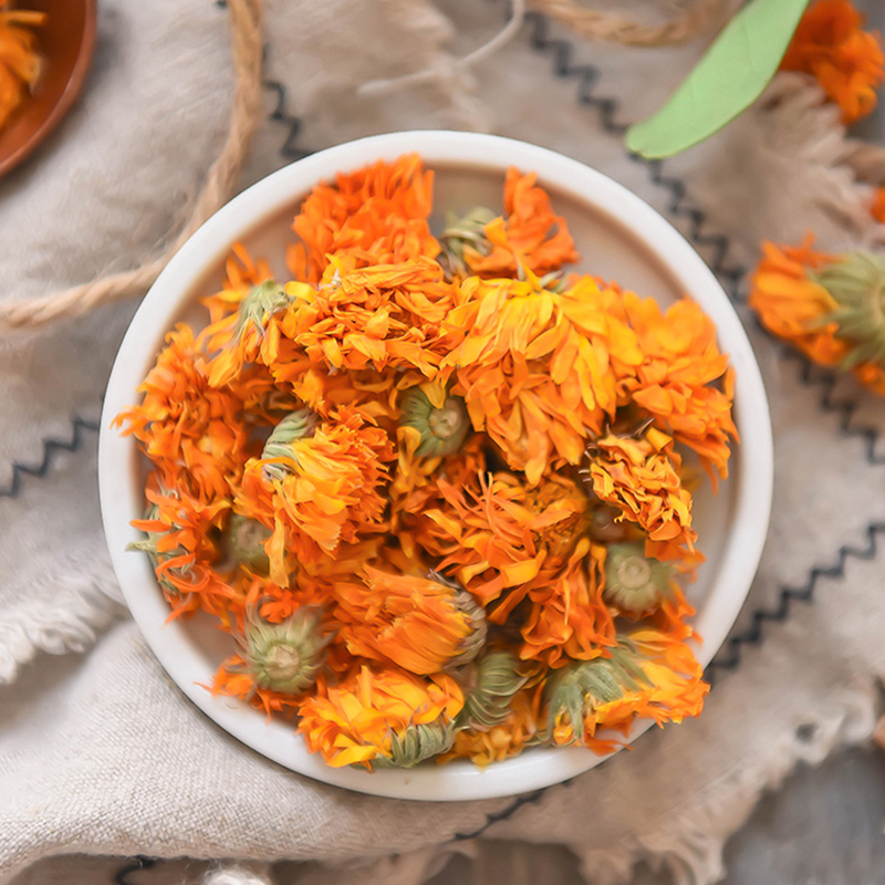 (Trà Trung Quốc) Hoa Cúc Calendula Trà Thảo Mộc Cao Cấp Hoa Khô 500G