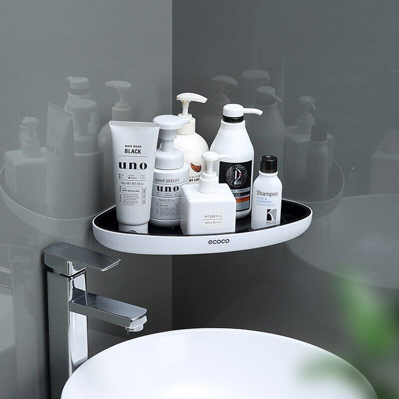 Kệ Sắp Xếp Góc Phòng Tắm ECOCO Giá Đựng Mỹ Phẩm Dầu Gội Đầu, Đồ Gia Dụng Nhà Bếp Gắn Tường, Phụ Kiện Phòng Tắm