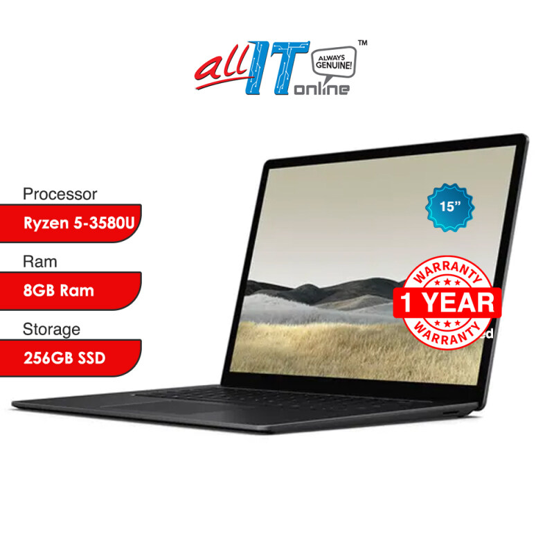Microsoft 15 Surface Laptop 3 (Ryzen 5, 8GB/256GB) - Matte Black (VGZ-00037) Malaysia