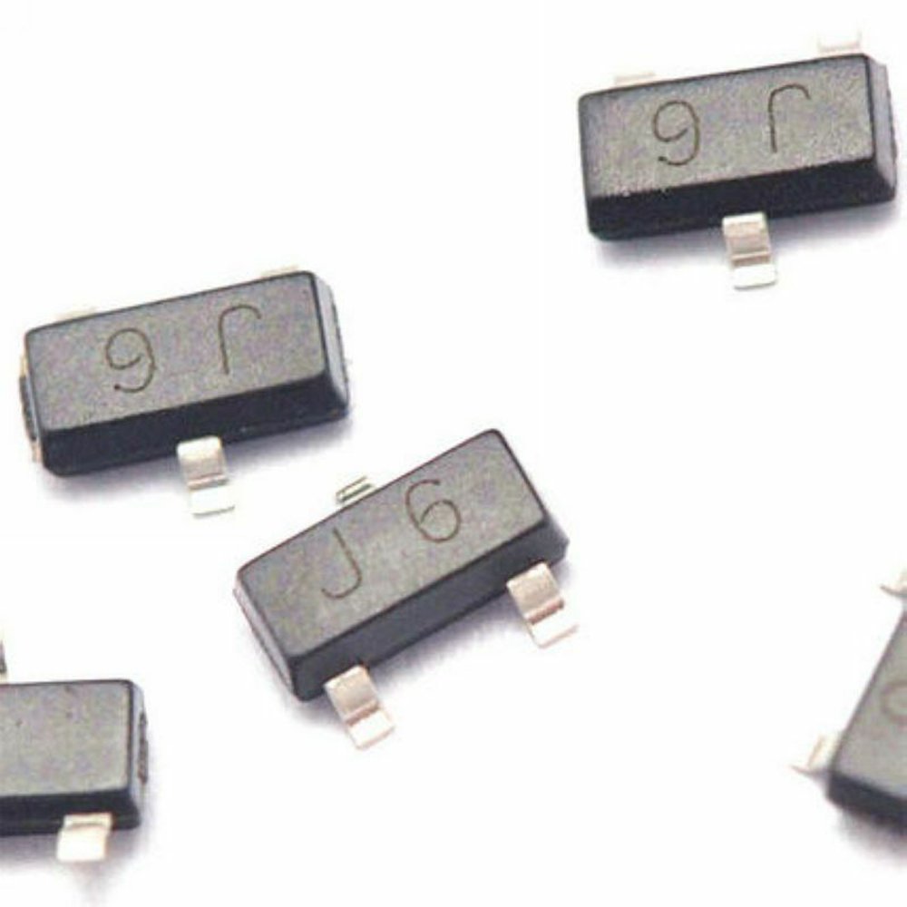 100pcs s9014 j6 0.1a 45v npn sot-23 smd transistor