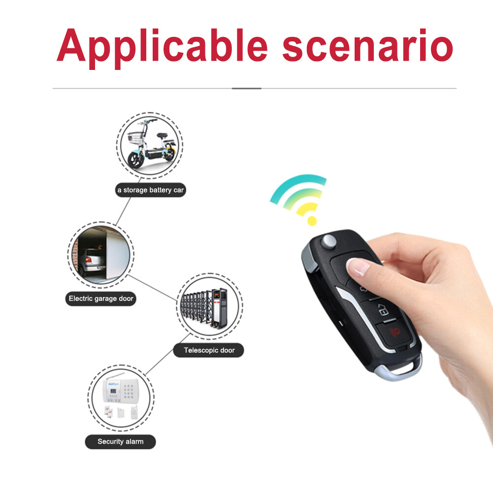 Copy Remote Control 4 Buttons Gate Opener Remote 433.92 MHz Universal Duplicator Key High Sensitivity for Telescopic Door