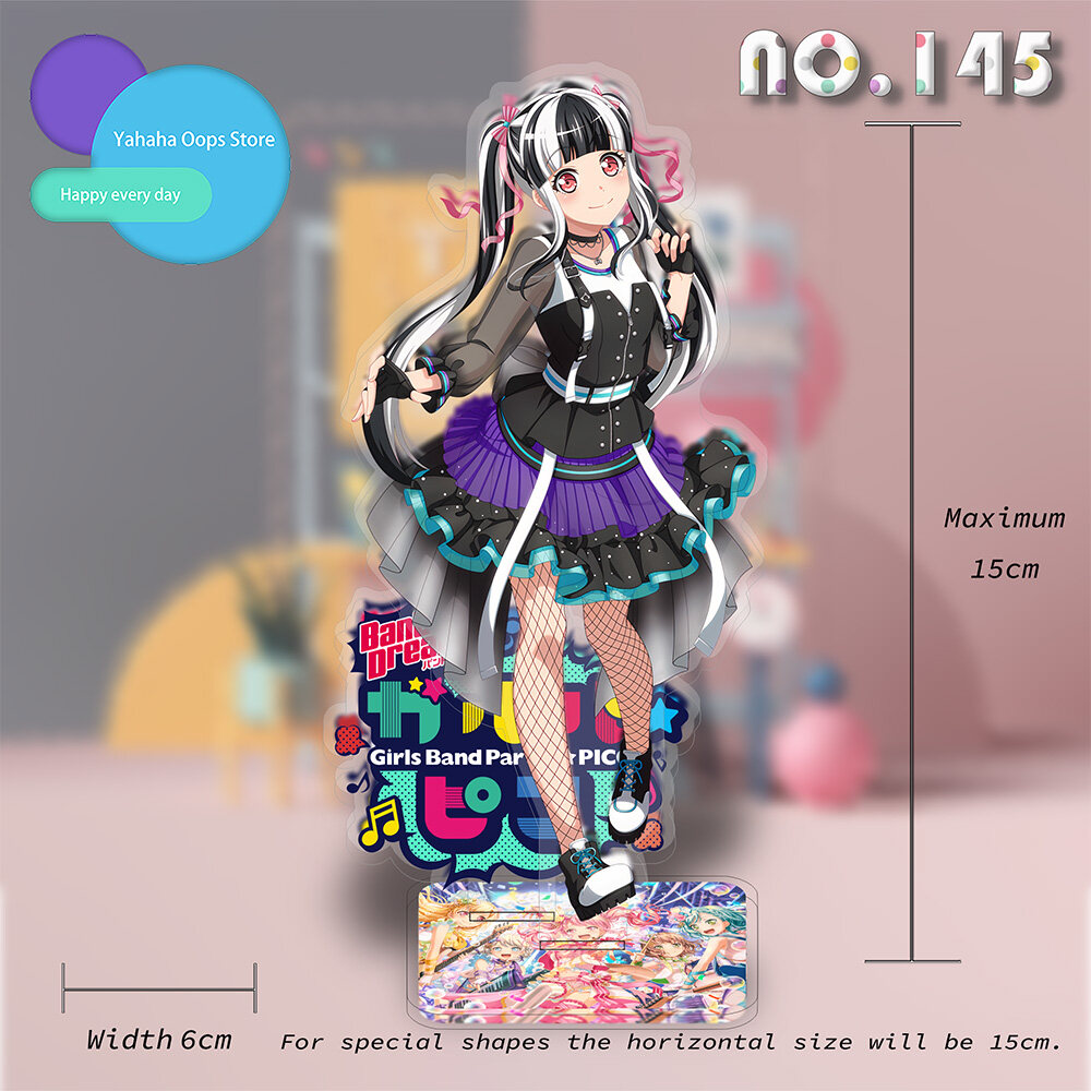 Bang Dream Hello Happy World P1 Anime Characters Acrylic Display Stand  Model Office Desktop Sign Gift Doll Collection Props 15cm