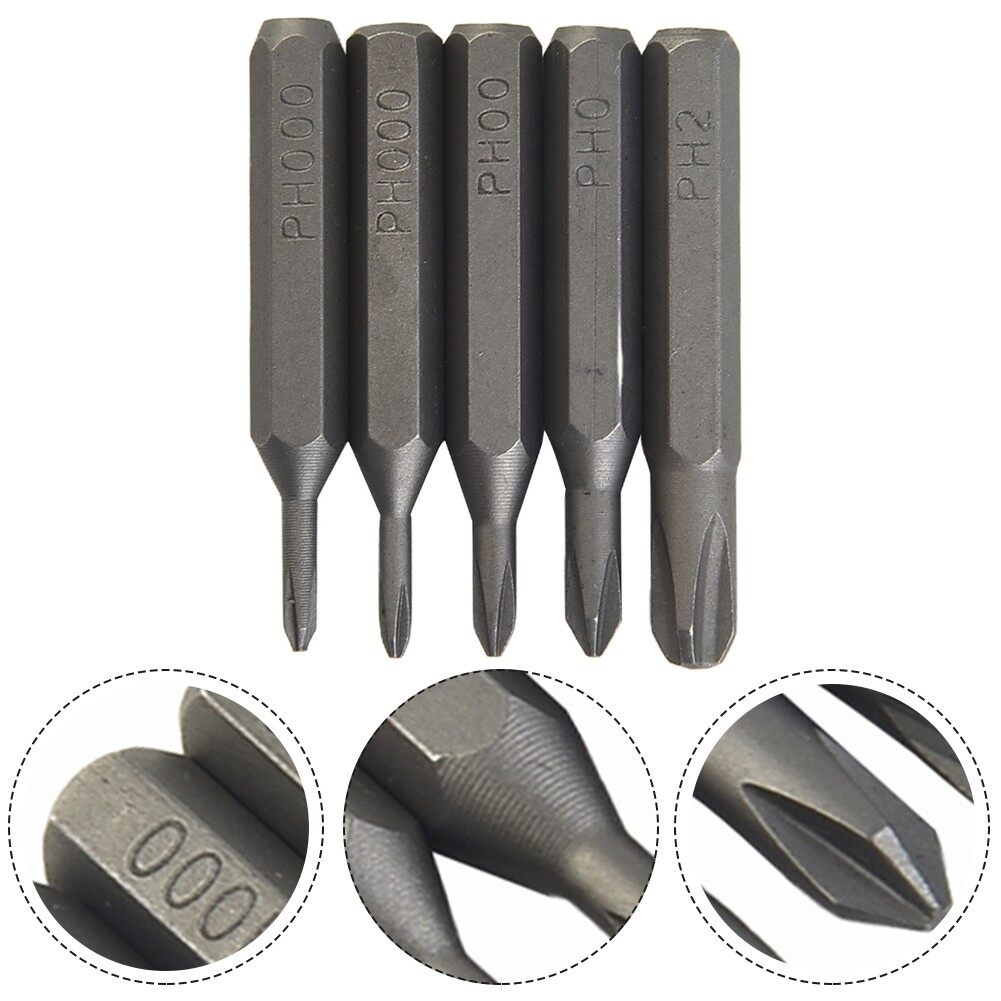 H4×28mm/Cross Screwdriver Bits PH0000 PH000 PH00 PH0 PH1 PH2 4mm Hex Shank