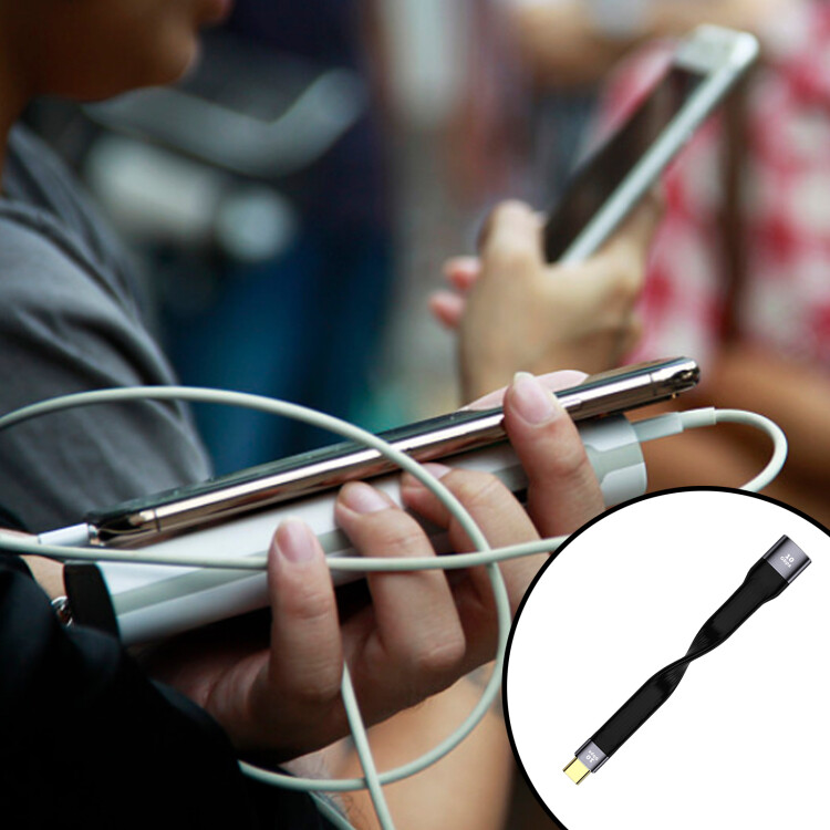 USB ngắn Type-C Cáp sạc nhanh FPC Cáp USB 3.1 Gen2 10Gbps dữ liệu để Loại C Dây Dây sạc nhanh cho điện thoại thông minh Bảng điều khiển trò chơi máy tính bảng hiện tại