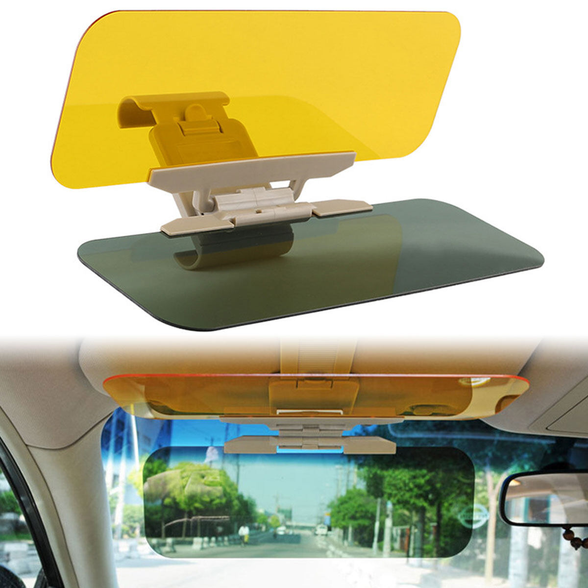 Car Sun Visor for Day And Night 2 In 1 Antiglare Car Windshield Visor