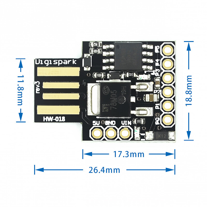 Micro USB Development Board ATTINY85 Digispark Kickstarter Arduino