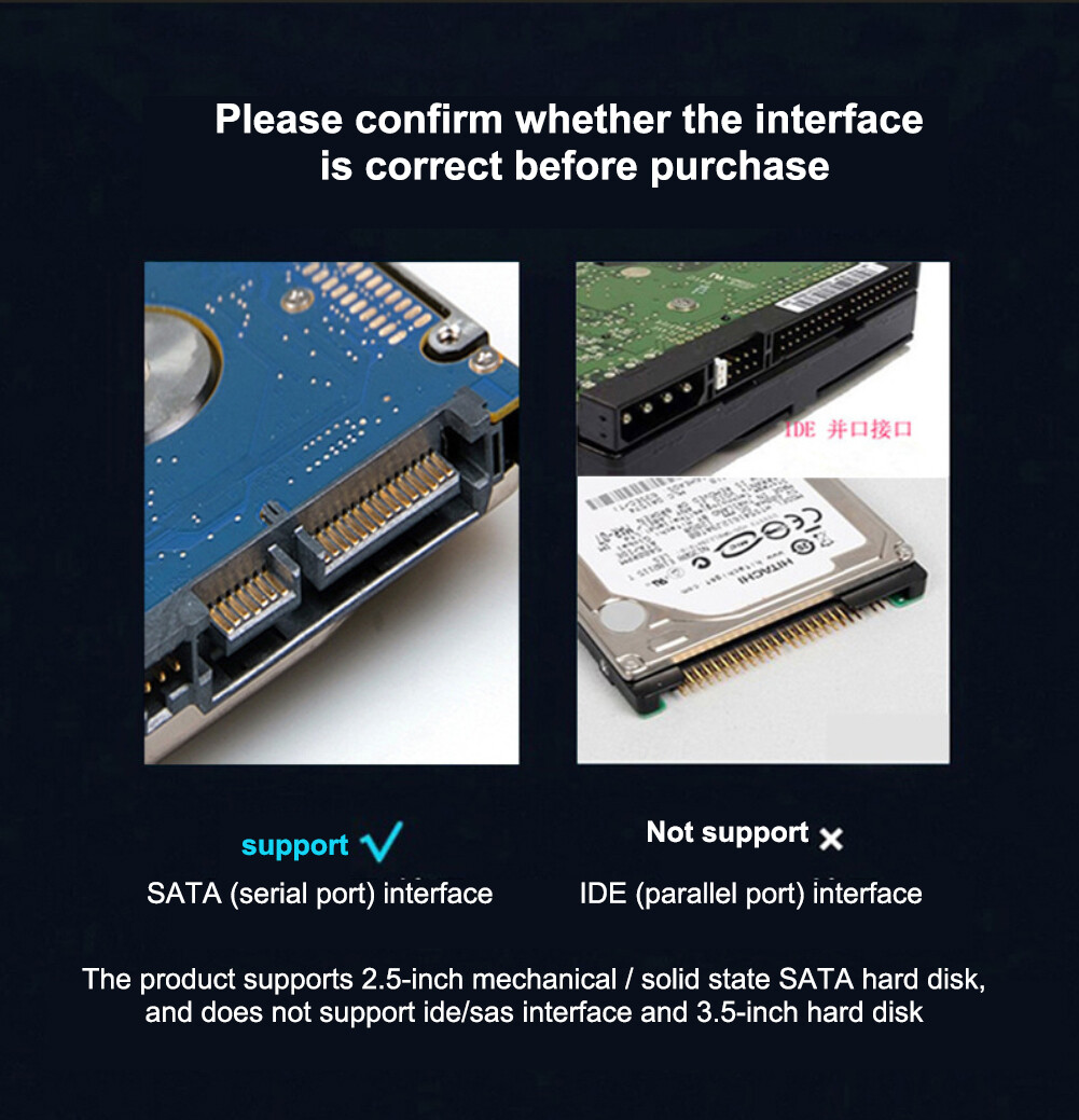 EL Style Cáp Usb Sata Đầu Nối Cáp Máy Tính Sata 3 Sang Usb 3.0 Cáp Chuyển Đổi Sata Usb 2.0 Hỗ Trợ Ổ Cứng Ssd Hdd 2.5 Inch 0620