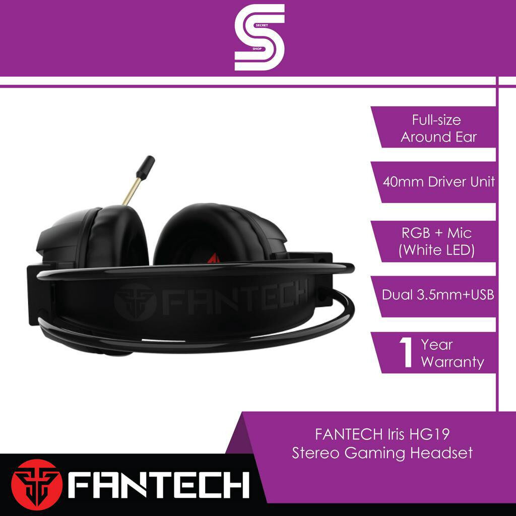 FANTECH Iris HG19 Stereo Gaming Headset Lazada