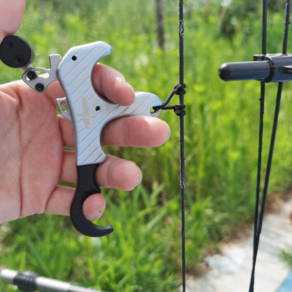 AMEYXGS Compound Bow Brass Release Aids Thumb Trigger 3 4 Finger Grip