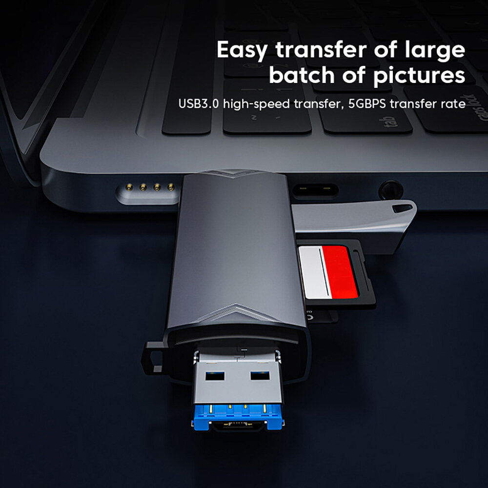 6 trong 1 đầu đọc thẻ OTG USB 3.0 để micro USB Type C Adapter ổ đĩa flash Đầu đọc thẻ nhớ thông minh TF SD CardReader