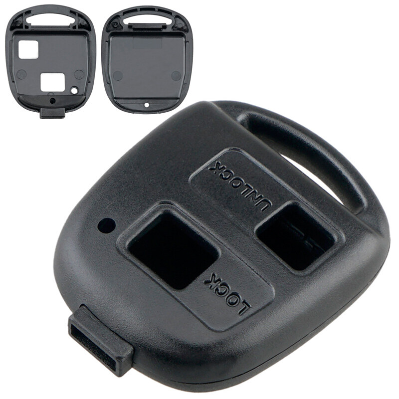 2 buttons remote car key fob shell case no blade fit for toyota corolla land cruiser yaris camry rav4