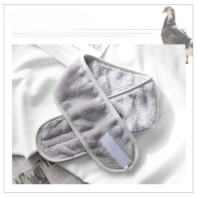 Soft Toweling Headband Adjustable Makeup Hair Band Coral Fleece Wash Face Spa Headbands For Women Girls Hair Accessories