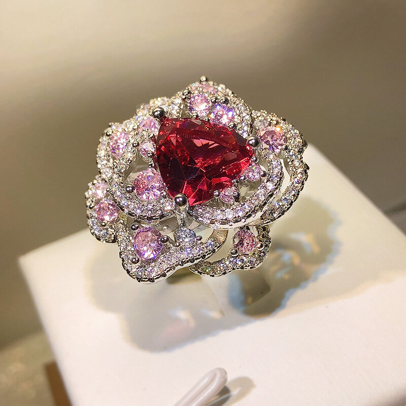 彩色冰花切开戒口指节日饰品