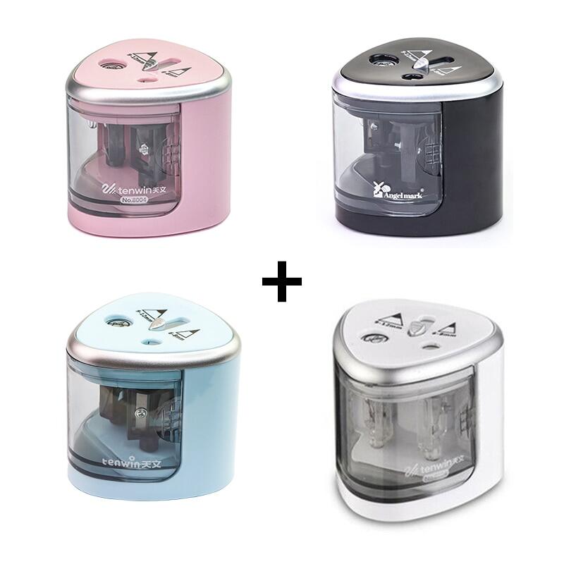 2018 New Automatic Pencil Sharpener Two-Hole Electric Switch Pencil Sharpener Stationery Home Office School Supplies