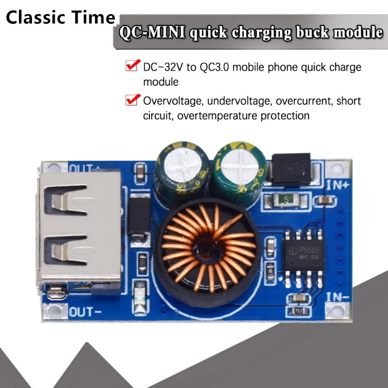 USB DC Step-Down Module 12V 24V To QC2.0 QC3.0 Fast Charge Mobile Phone Charging Board for Apple Huawei FCP Quick Charger