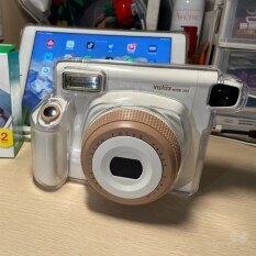 Miễn phí vận chuyển và giao hàng nhanh chóng áp dụng Fuji Polaroid wide300 trong suốt pha Lê Trường hợp trò đùa Mang trường hợp rộng dây đeo máy ảnh phù hợp