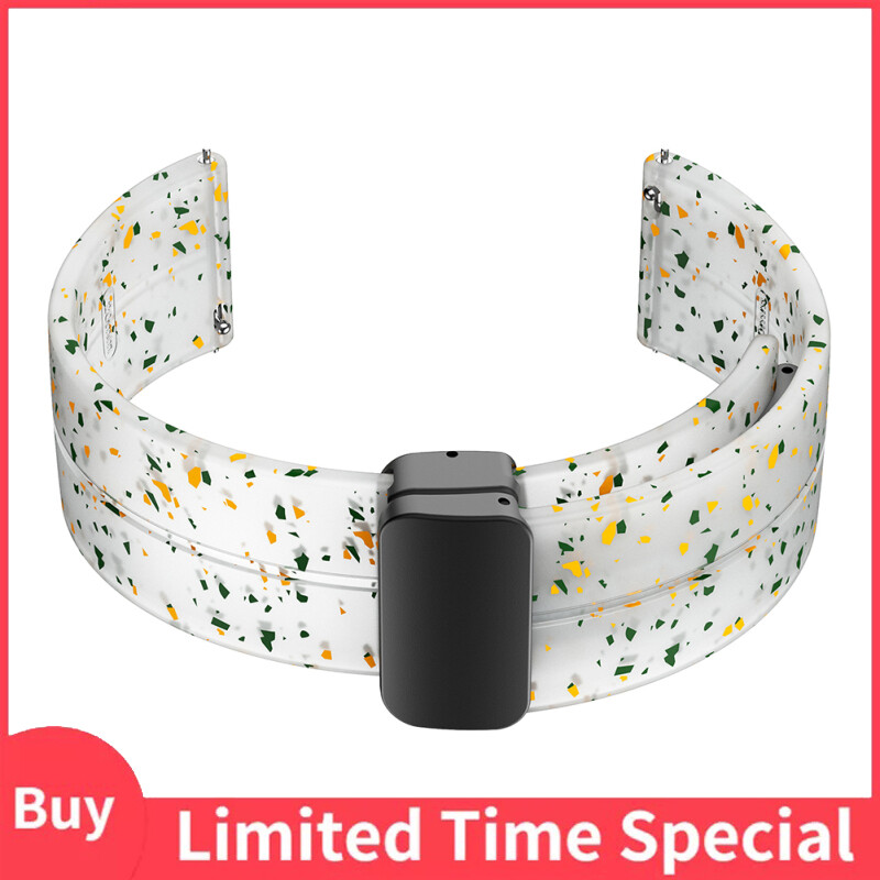22mm/20mm Strap Watch Band Replacement Quick Release Magnetic Folding Buckle Universal Silicone Watch Strap