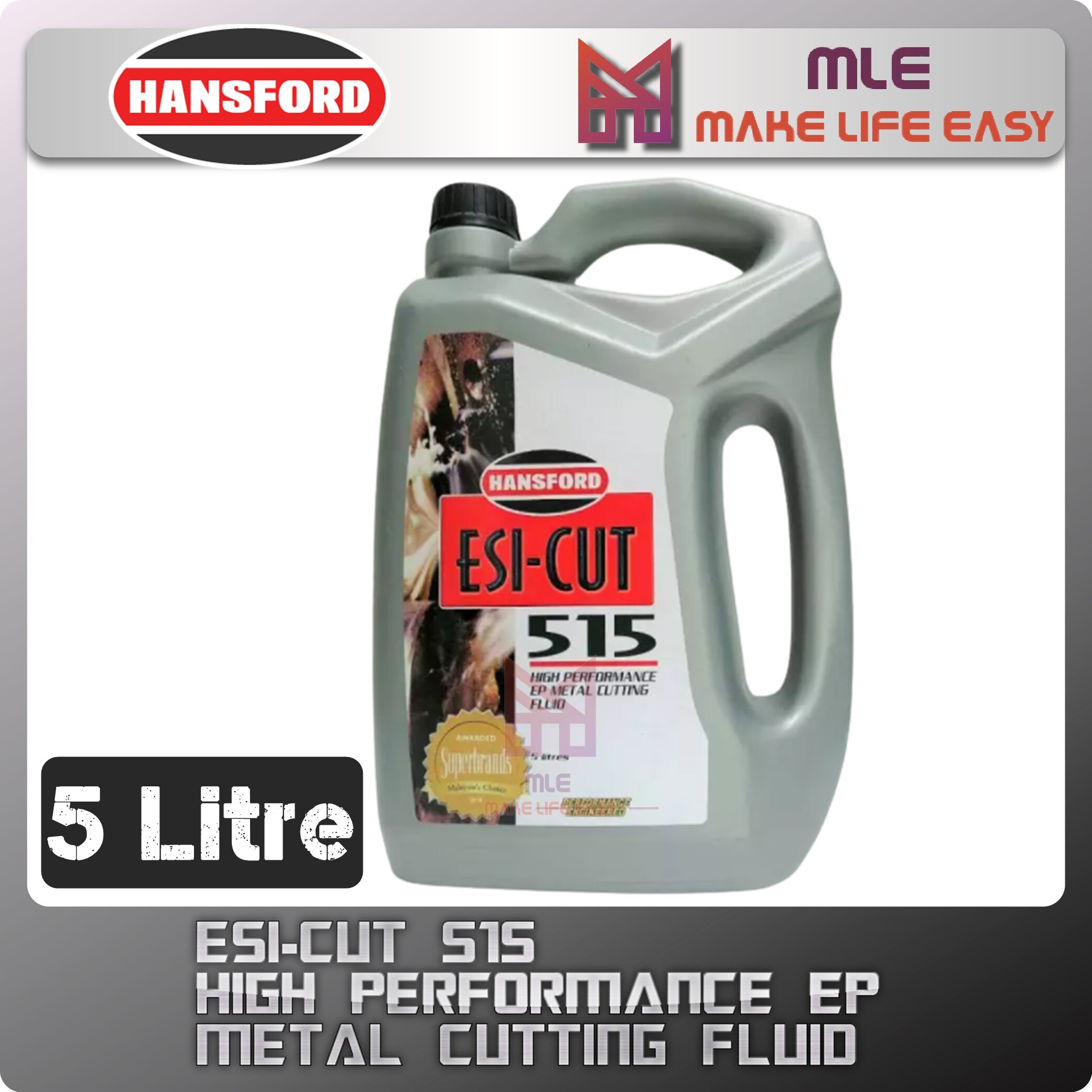 Hansford Cutting Oil Cutting Fluid 5 Litre EsiCut 515 High Performance