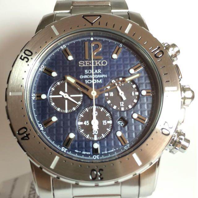 Seiko Solar Chronograph Silver Stainless-Steel Case Stainless-Steel  Bracelet Mens Watch SSC221P1 SSC221P SSC221 | Lazada PH