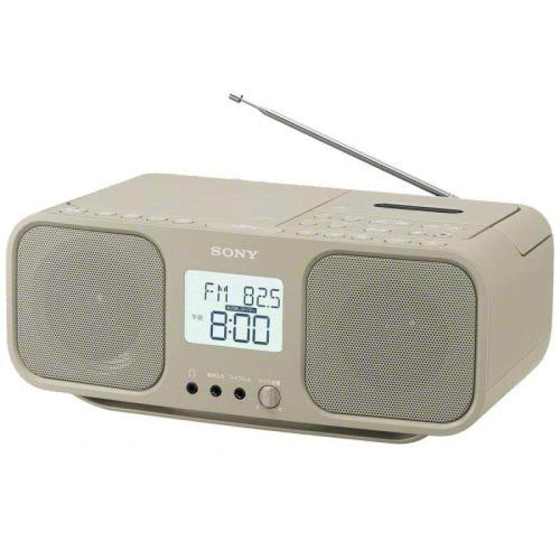 SONY CD radio cassette recorder CFD-S401: FM / AM / FM wide corresponding large-sized liquid crystal / karaoke function mounted battery can be driven beige CFD-S401 TI Singapore