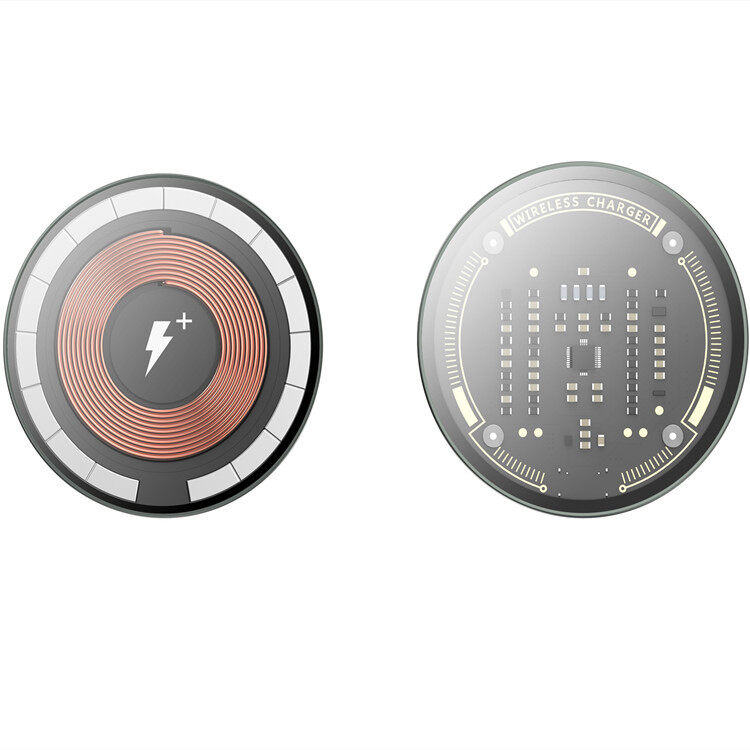 The new 15w magnetic wireless charging industrial punk style double-sided transparent suitable for 13 fast charging
