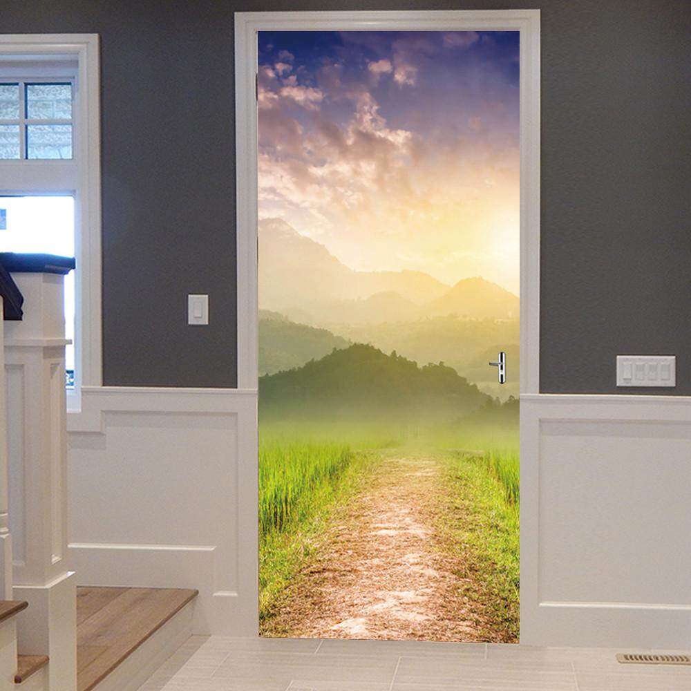 Senteniced 3D Đề Can dán Tường Nghệ Thuật Trang Trí Vinyl Có Thể Tháo Rời Bức Tranh Tường POSTER Cảnh Cửa Sổ Cửa