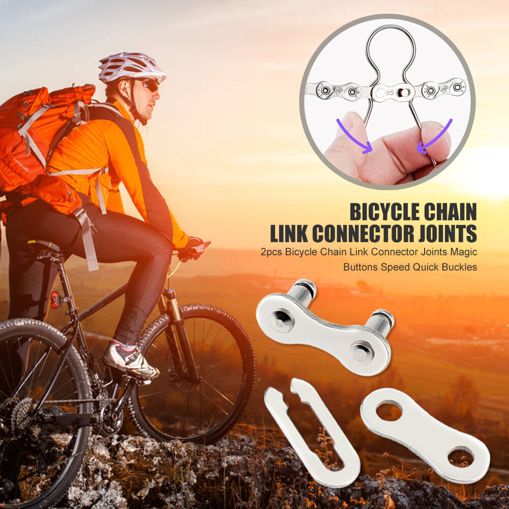2pcs Bicycle Chain Link Connector Joints Magic Buttons Speed Quick Buckles
