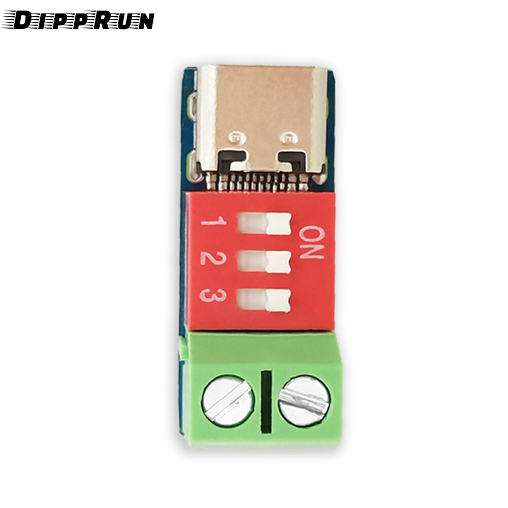 DIPPRUN Type-C PD Decoy Module QC Trigger 5V~20V DC Adjustable Voltage Power Module Dial Adjustment Voltage Fast Charging Decoy Module
