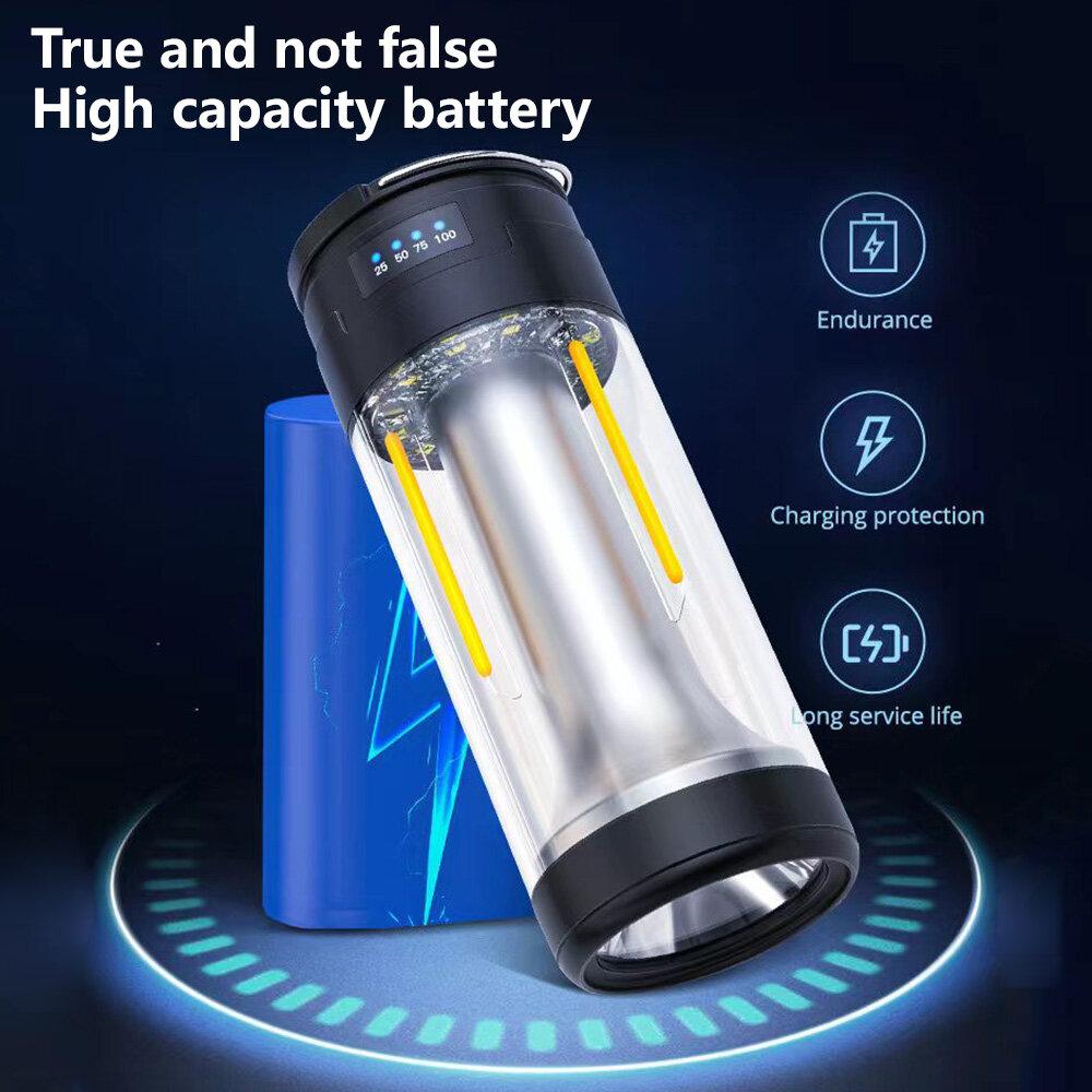 Multi-Function 4h led camping lantern waterproof USB rechargeable LED Flashlight lamp 4 light modes for power loss lamp outdoor Indoor