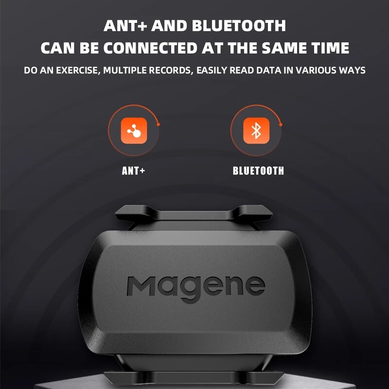 Magene S3+ Speed/Cadence Sensor ANT+ Bluetooth Computer Speedometer for Strava Garmin iGPSPORT Bryton Bike Computer Wireless
