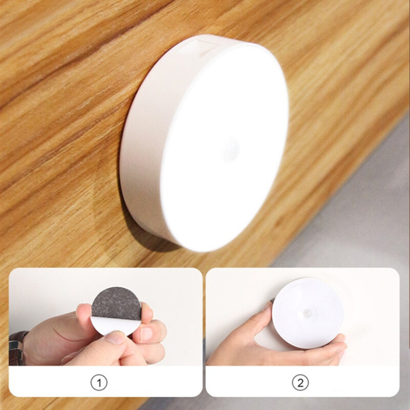 Aigobest 1 Chiếc Đèn Cảm Biến Chuyển Động Hồng Ngoại 0.6W Đèn Ngủ LED USB Có Thể Sạc Lại Tiết Kiệm Năng Lượng Phòng Ngủ Nhà Vệ Sinh Cầu Thang Đèn Cảm Ứng Cơ Thể Thông Minh Lối Đi Tủ Quần Áo Đèn Dài Lifepan