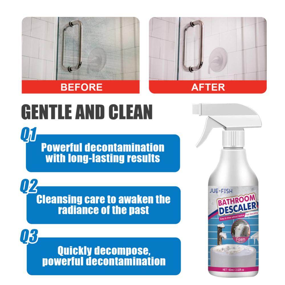 Stubborn Stains Cleaner Powerful Descaling Cleaning Agent Quickly Remove Multi-Purpose Cleaner for Bathtub Toilet Shower Sink Glass Ceramic