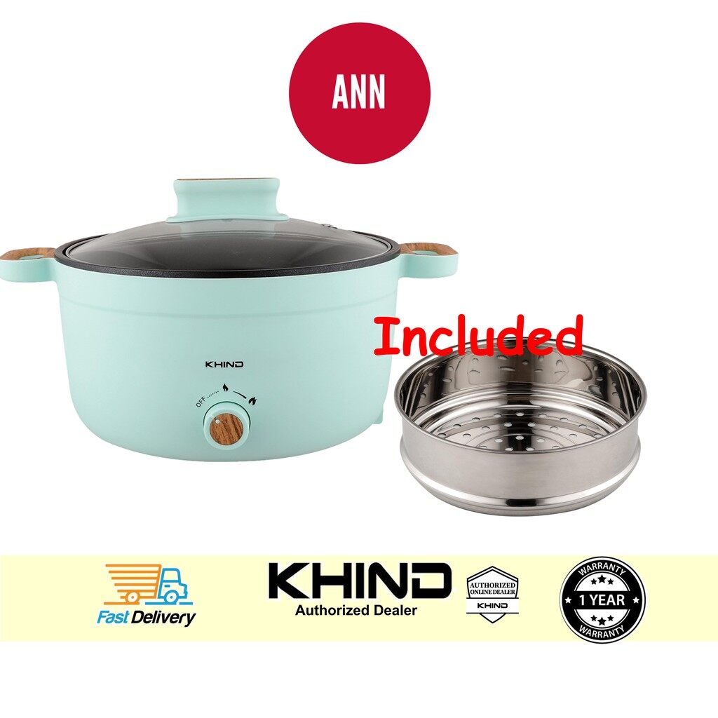 Khind MCP350S 3.5L Multi Cooker Steamer Steamboat Hotpot Steam Porridge Soup Cooker (FOC DULANG