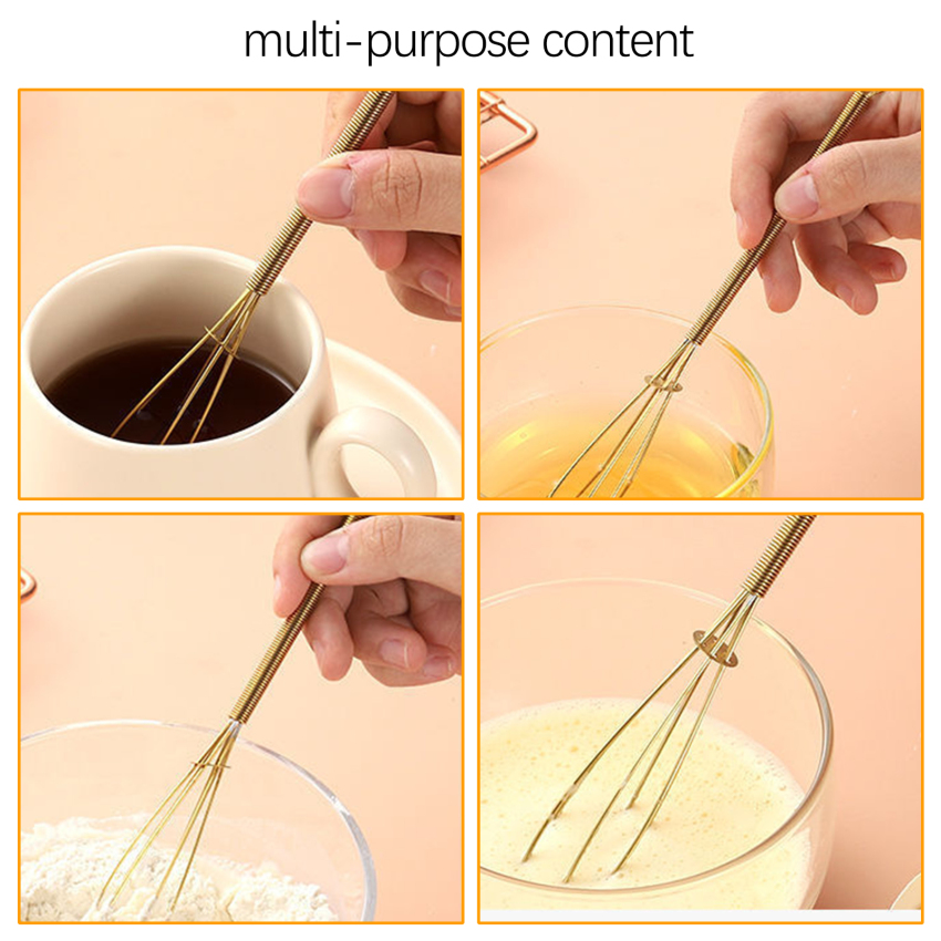 1 Chiếc Máy Đánh Trứng Mõm Nhỏ Sáng Tạo Bằng Thép Không Gỉ Máy Đánh Trứng Thủ Công Máy Đánh Trứng Làm Bánh Kem Sữa Máy Trộn Cà Phê Mõm