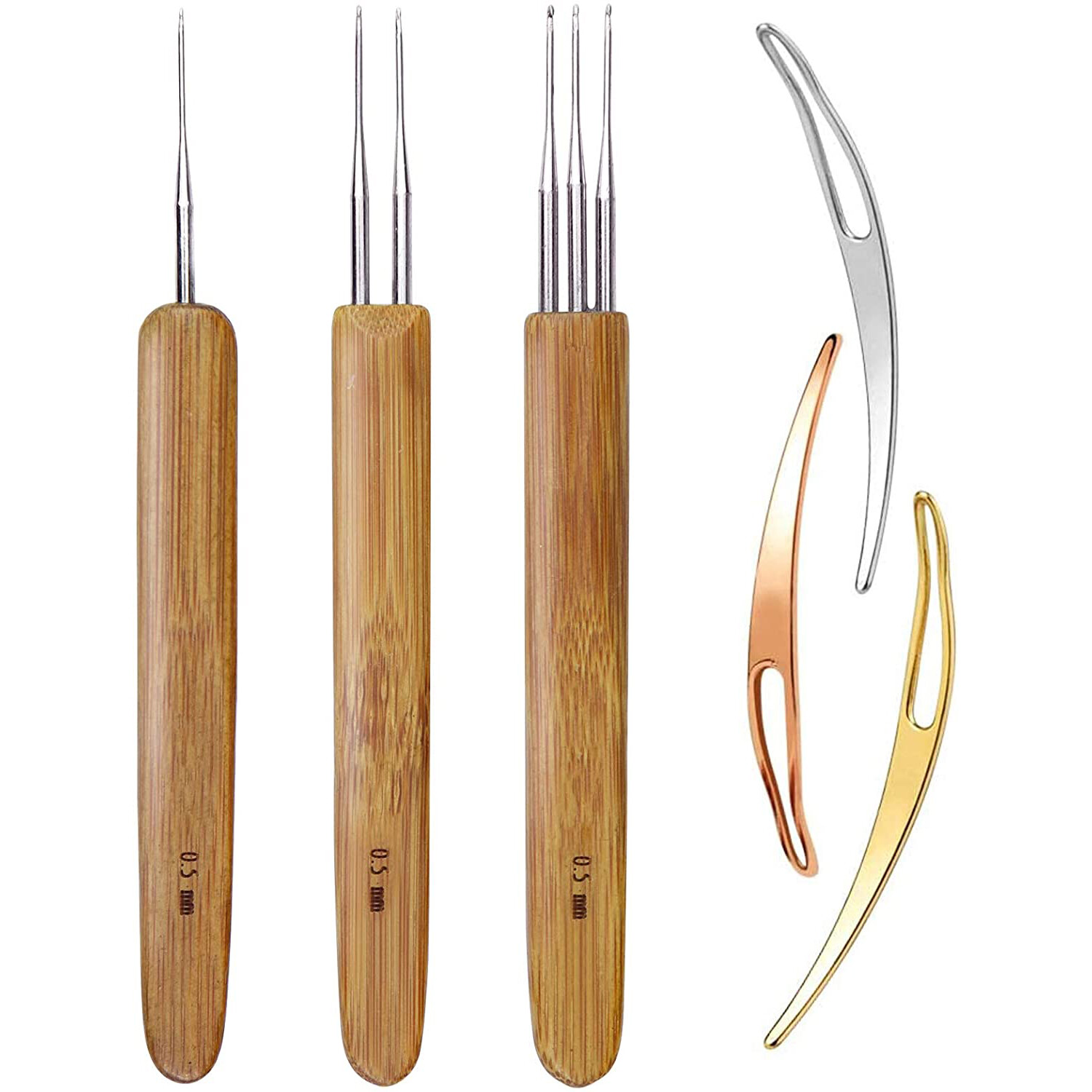 6 Locking Craft Including Weaving Braid Hair Tool Set Hook Dreadlock Crochet
