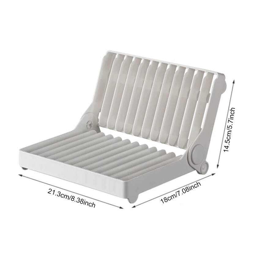 Đĩa Gấp Gọn tấm Giá phơi tổ chức drainer lưu trữ Nhựa Chủ trắng công cụ lưu trữ bếp