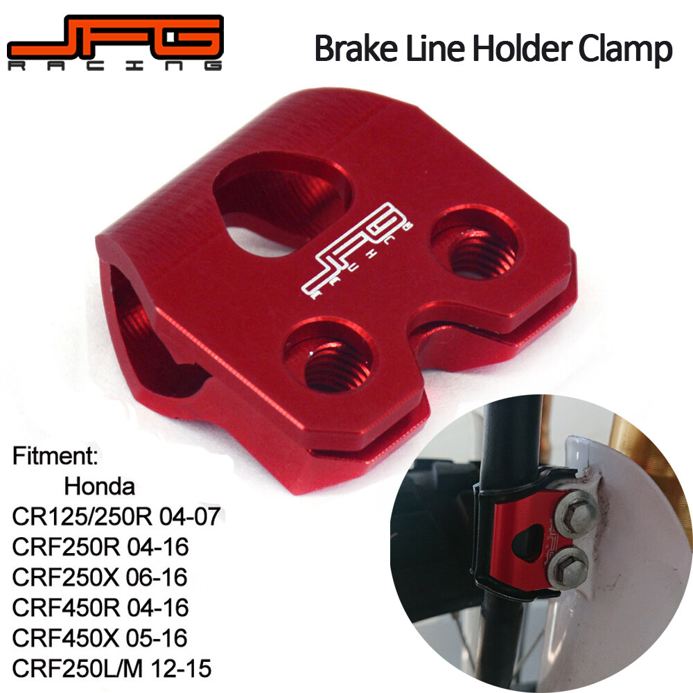 Color : Red NO LOGO 2pcs Front Rear Brake Line Hose Clamp Holder Fits For Honda CRF250L//M CRF250L CRF250M CRF 250L 250M 2012 2013 2014 2015