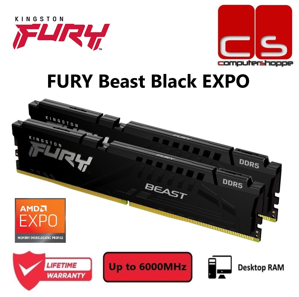 64gb Ram Kingston Fury Beast Black RGB DDR5, Memoria Gamer