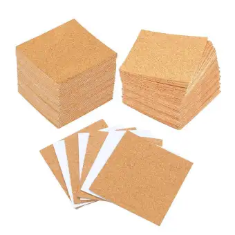 Czs 30 80pcs Natural Cork Coaster Squares Heat Resistant Non Slip